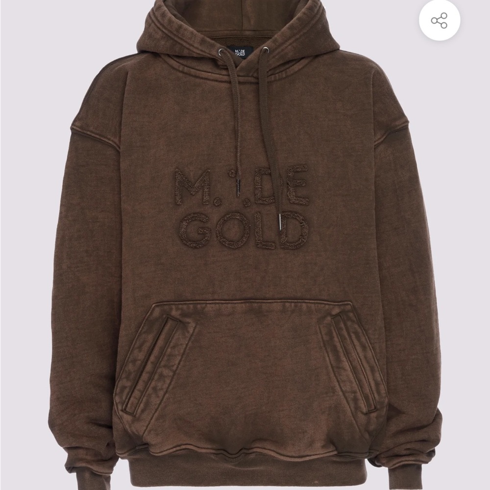 Made Gold Donna Hoodie Brown Size Small
